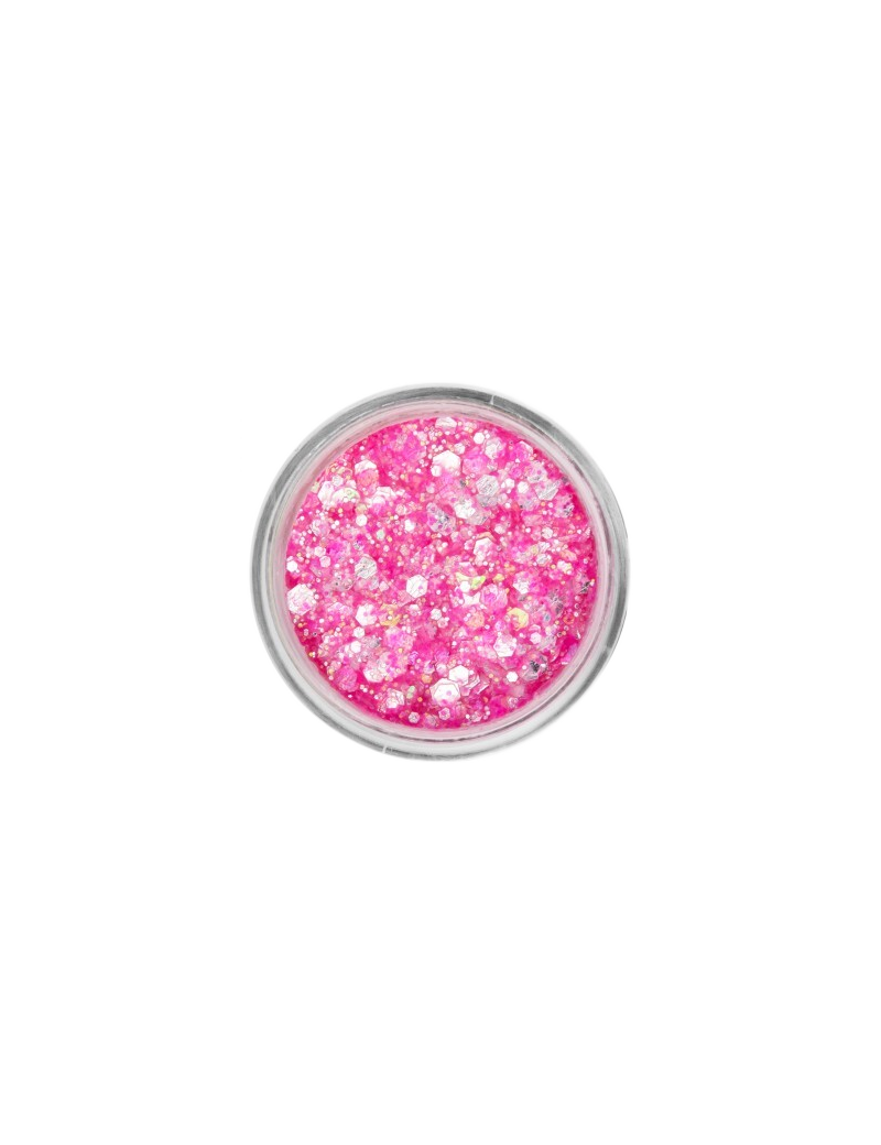 PXP Chunky Glitter Cream Neon Pink Candy 10ml