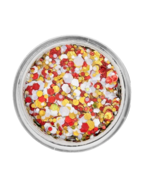 PXP Chunky Glitter Cream Red - Yellow  White 10ml
