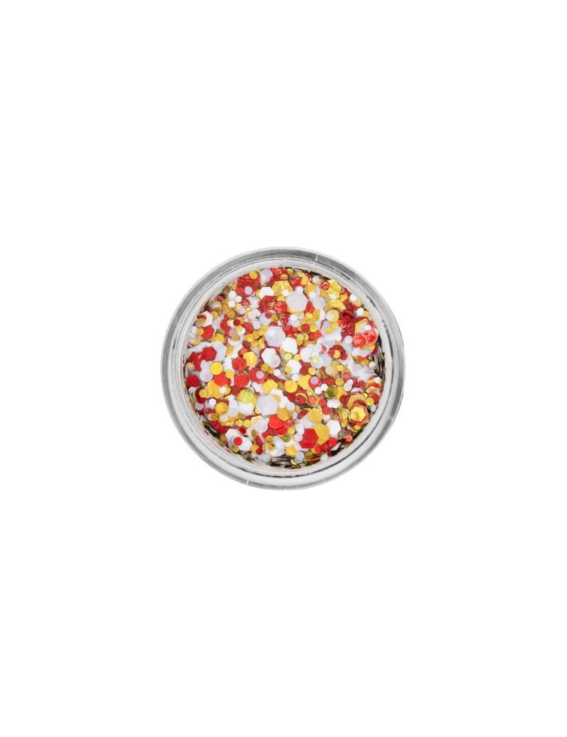 PXP Chunky Glitter Cream Red - Yellow  White 10ml