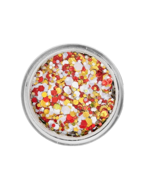 PXP Chunky Glitter Cream Red - Yellow  White 10ml