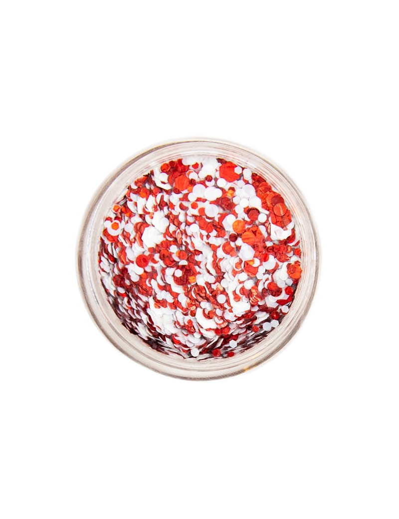 PXP Chunky Glitter Cream Glittercreme red-white 10ml