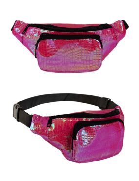 Heuptasje leer fuchsia