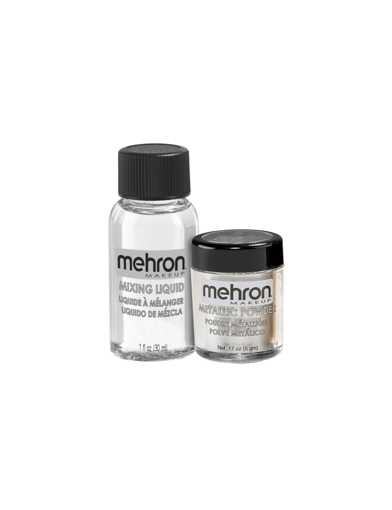 Mehron Metallic Powder - Silver with Mixing Liquid