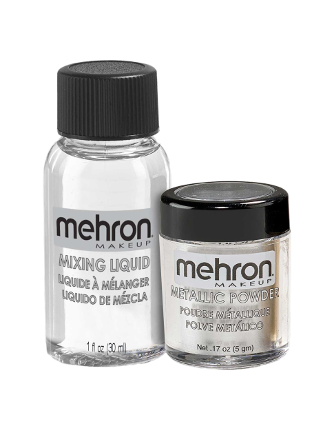 Mehron Metallic Powder - Silver with Mixing Liquid