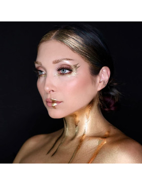 Mehron Metallic Powder - Gold with Mixing Liquid