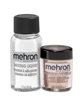 Metallic Powder Rose Gold with Mixing Liquid Mehron