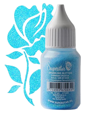 Superstar Sparkling Glitter Iridescent Sky Blue