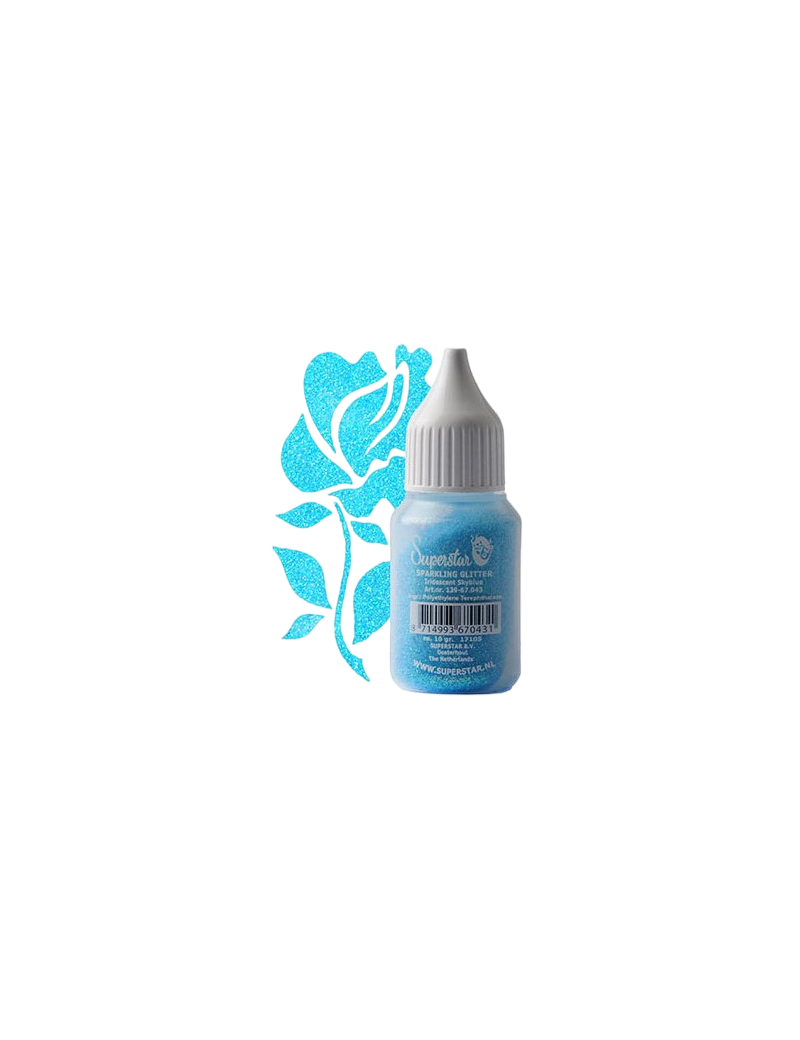 Superstar Sparkling Glitter Iridescent Sky Blue