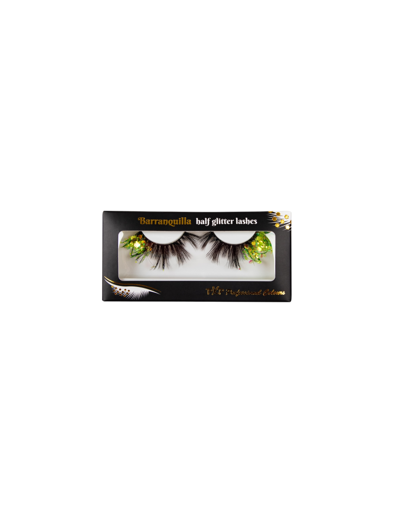 PXP Lime Fluoriserende glitter wimpers Barranquilla stijl
