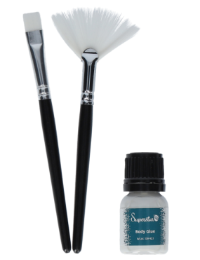 Superstar Penseel & Lijm set voor glitter tattoo