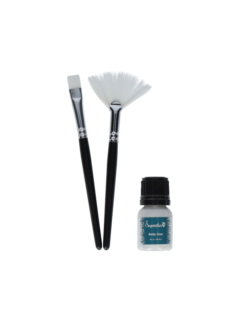 Superstar Penseel & Lijm set voor glitter tattoo