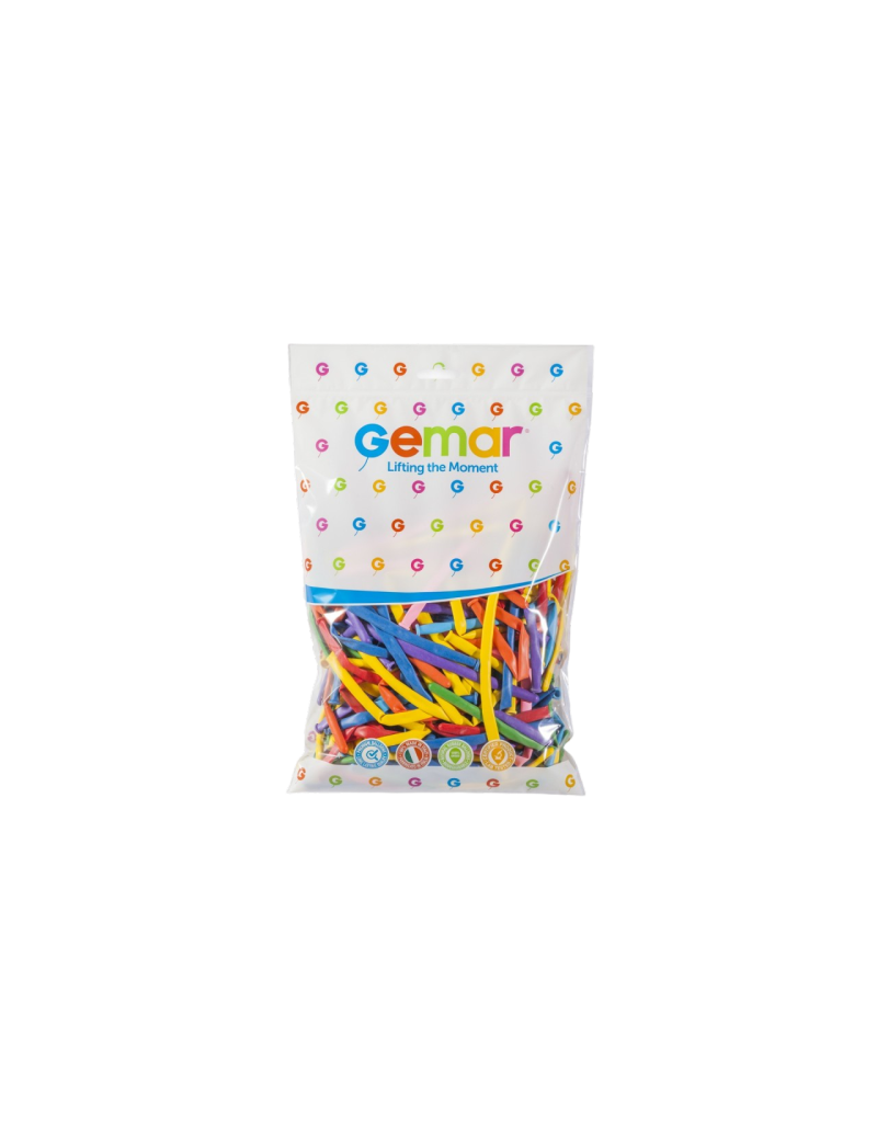 Modelleerballonnen Gemar met pompje - 100 stuks