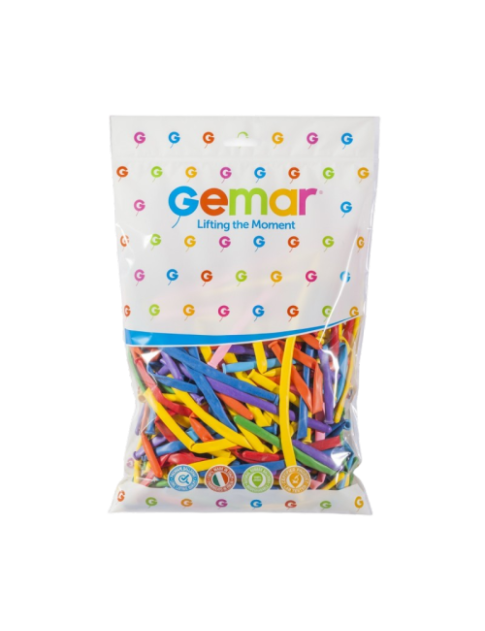 Modelleerballonnen Gemar met pompje - 100 stuks