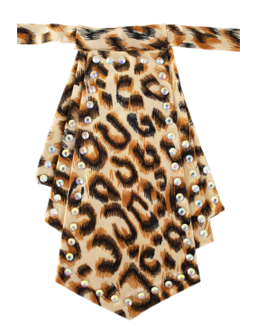 Mini Stropdas panter met diamantjes