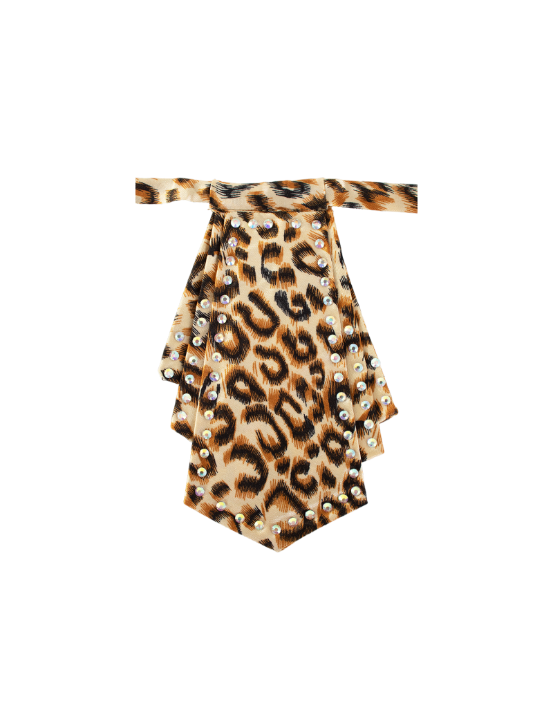 Mini Stropdas panter met diamantjes
