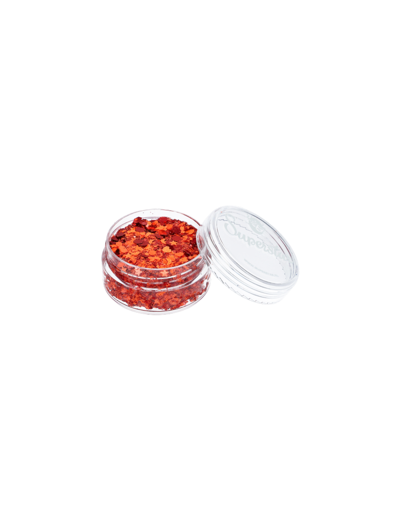 Superstar Chunky Glitter Crème Orange & Red