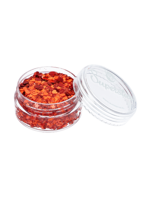 Superstar Chunky Glitter Crème Orange & Red