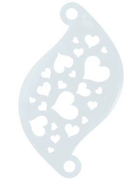 Superstar Facepaint Stencil Hearts 77002