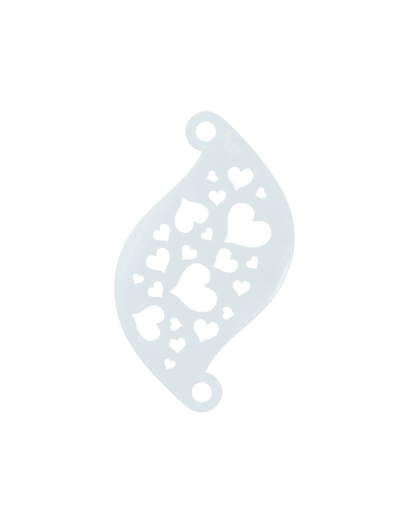 Superstar Facepaint Stencil Hearts 77002