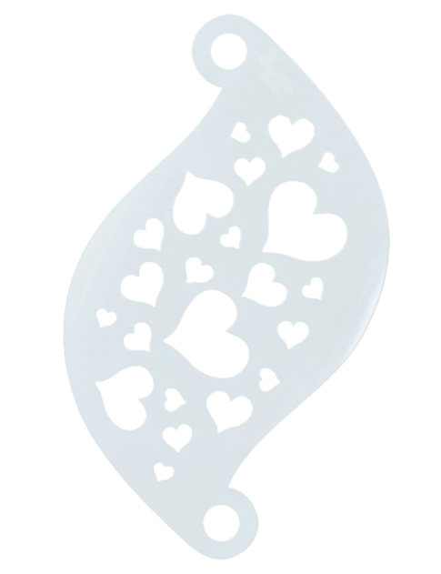 Superstar Facepaint Stencil Hearts 77002