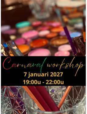 Carnavals workshop 7 januari 2027 19:00u