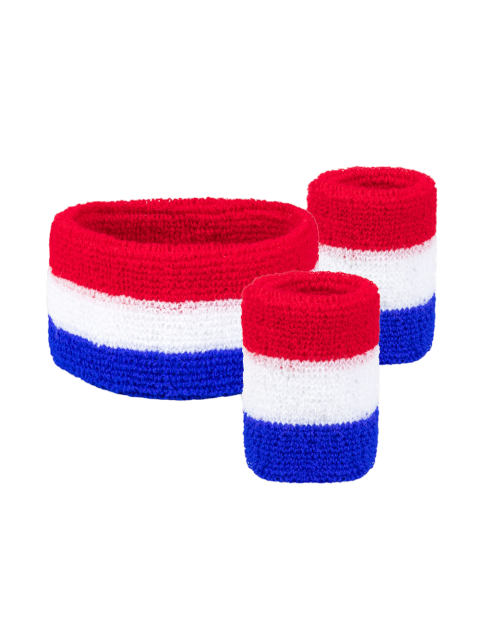 PartyXplosion Zweetbandjes set Nederland 3 delig