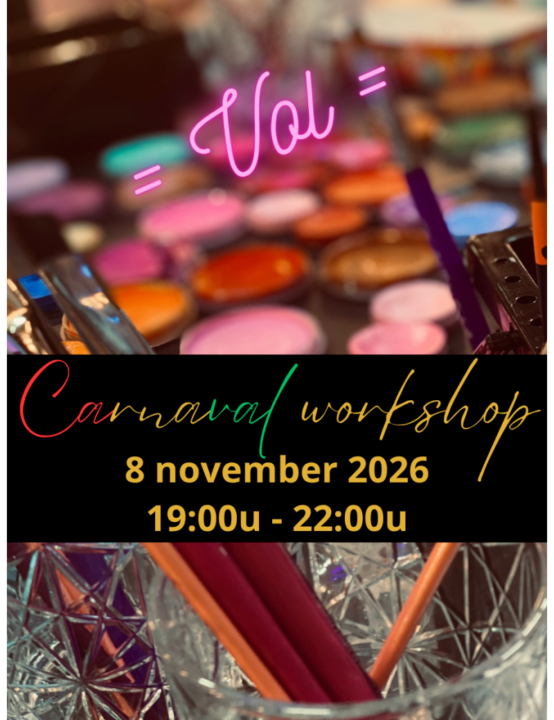 Carnavals workshop 8 november 2026 19:00u