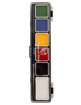 PXP palet essential colours 5 x 3 and 1 x 6 gram with a brush size 2.