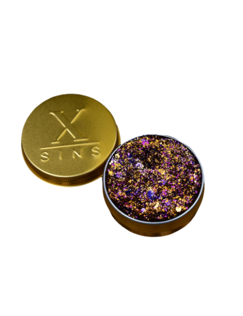 Peach Purple gezicht Glitter