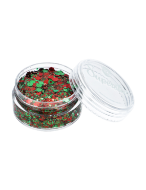 Superstar Chunky Glitter Crème Red & Green