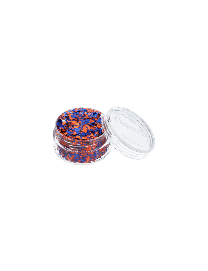 Superstar Chunky Glitter Crème Orange & Blue