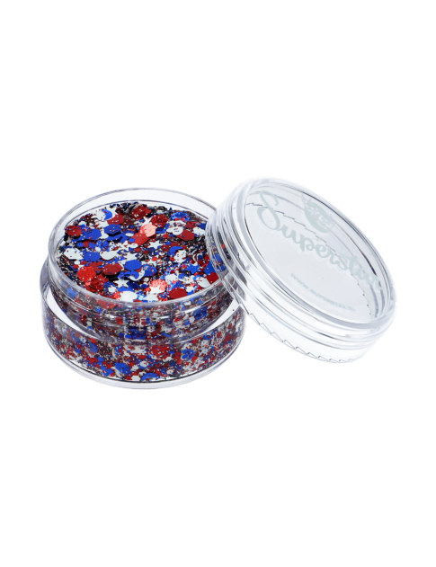 Superstar Chunky Glitter Crème Red, White & Blue