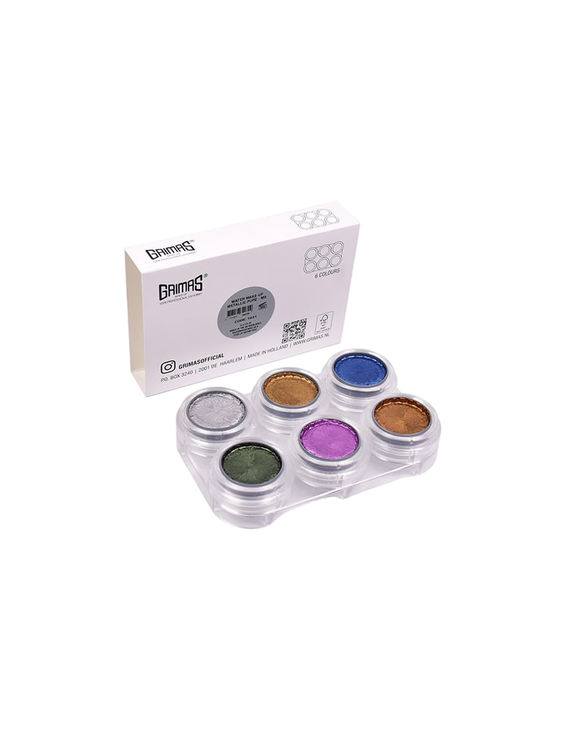 Grimas Water Metallic Palette 6 x 2.5ml