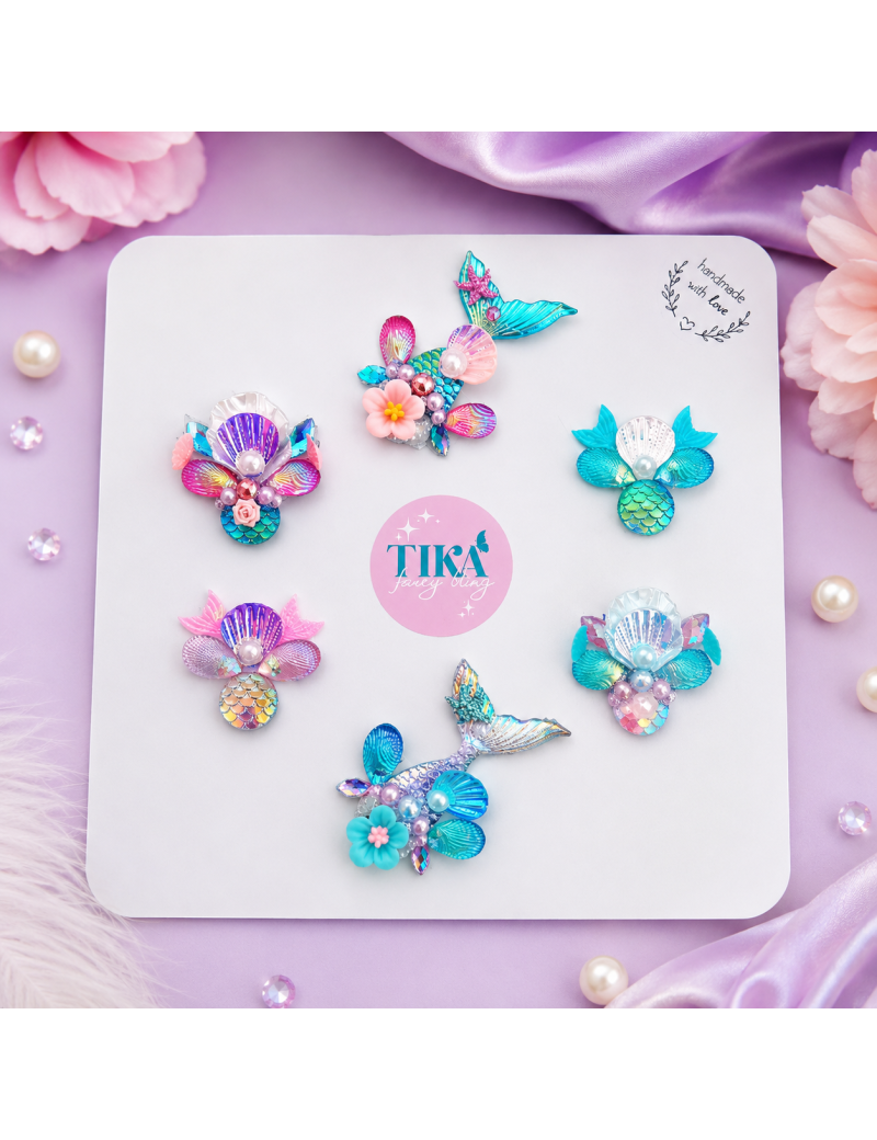Blingkaart Mermaid 6 stuks