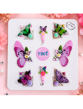 Blingkaart Butterfly 8 stuks