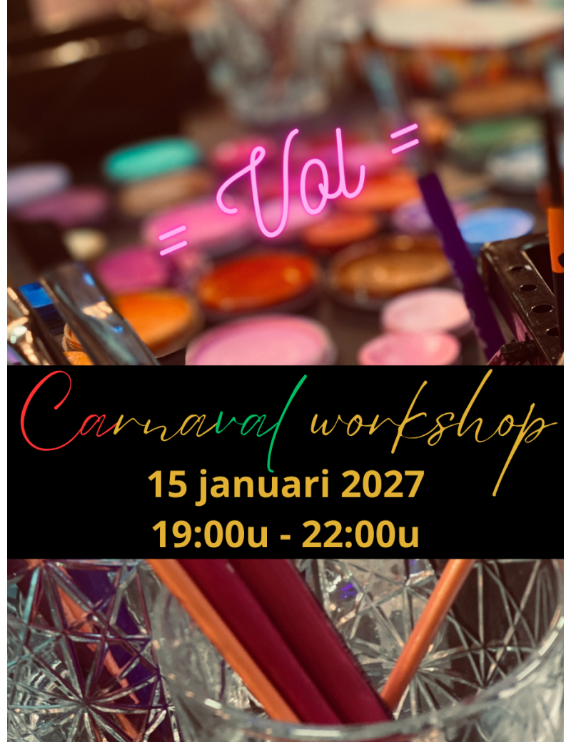 Carnavals workshop 15 januari 2027 19:00u