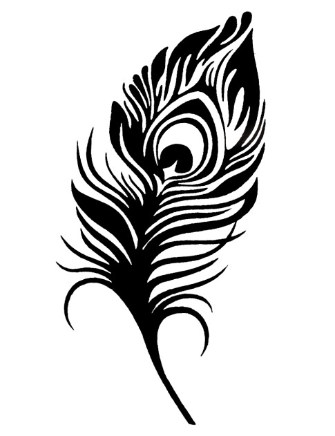 Quick Tattoo Glittersjabloon Pauwveer