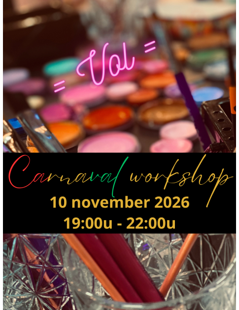 Carnavals workshop 10 november 2026 19:00u