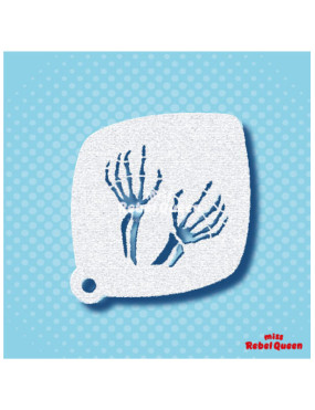 MRQ Face Paint Stencil | Skelet hands