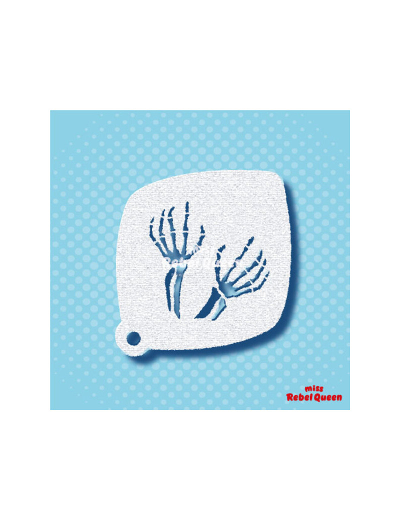 MRQ Face Paint Stencil | Skelet hands