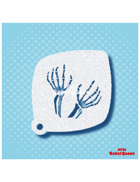 MRQ Face Paint Stencil | Skelet hands