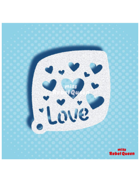 MRQ Face Paint Stencil | Hearts and Love