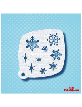MRQ Face Paint Stencil | Swirling Snowflakes