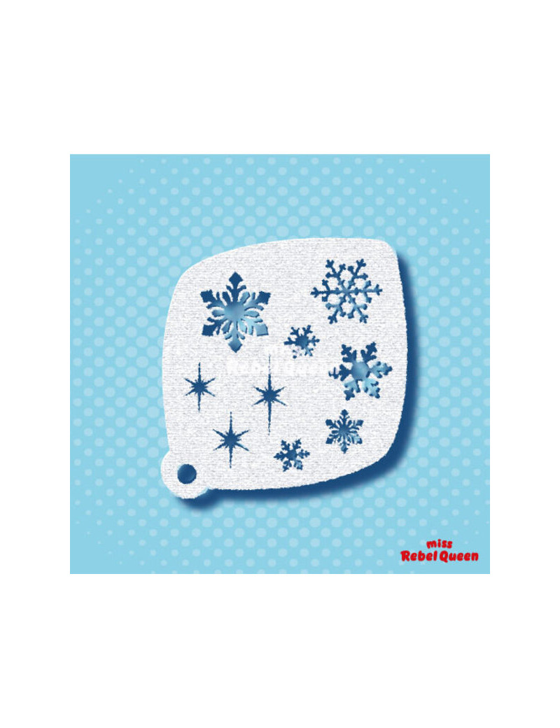 MRQ Face Paint Stencil | Swirling Snowflakes