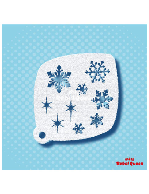 MRQ Face Paint Stencil | Swirling Snowflakes