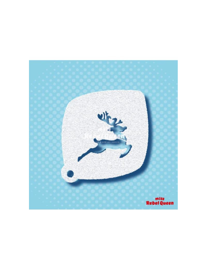 MRQ Face Paint Stencil | Jumping Rudolph