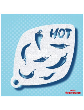 MRQ Face Paint Stencil | Hot Pepper
