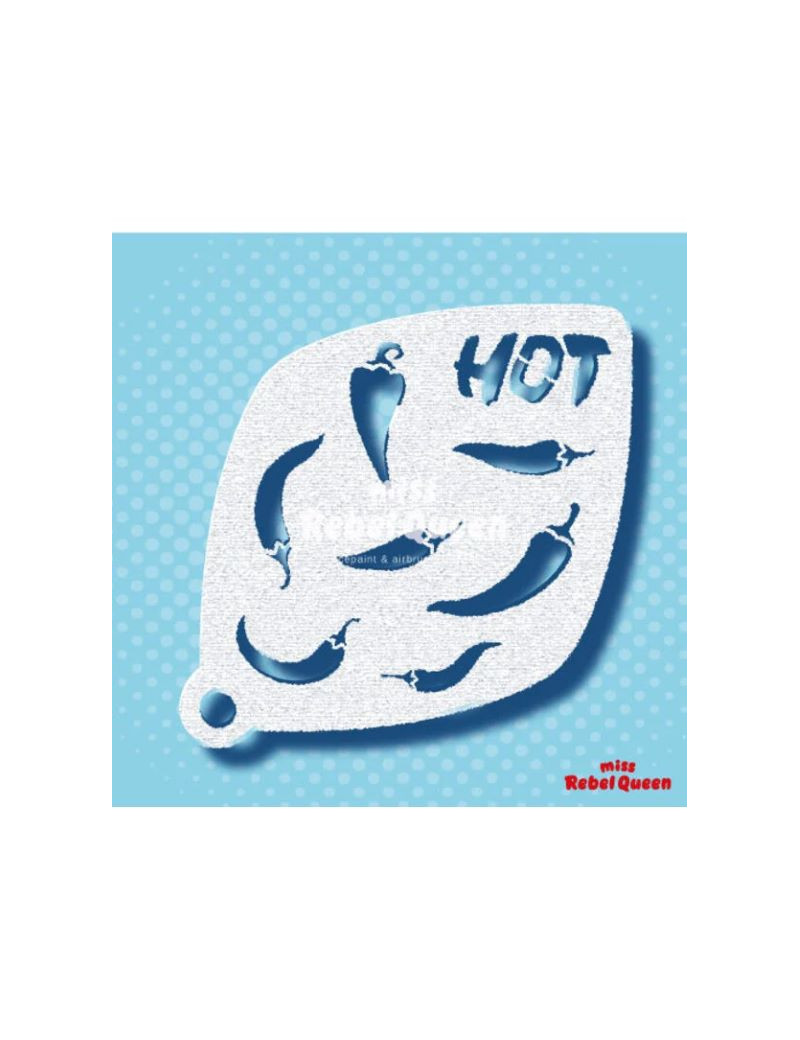 MRQ Face Paint Stencil | Hot Pepper