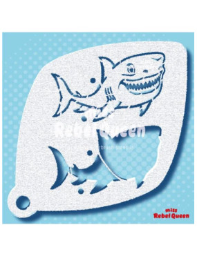 MRQ Face Paint Stencil | Sharkey the Shark