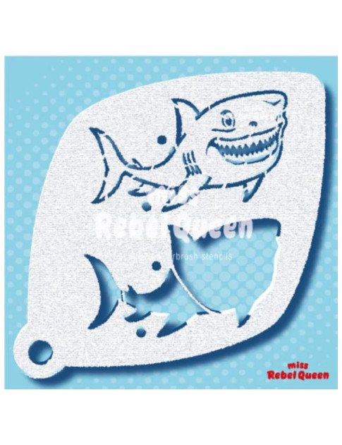 MRQ Face Paint Stencil | Sharkey the Shark